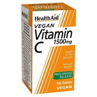 Health Aid Vegan Vitamin C 1500mg Prolonged Release Βιταμίνη C Βραδείας Αποδέσμευσης με Βιοφλαβονοειδή, 100tabs