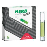 Herb Micro Filter Πίπες για Στριφτό με φίλτρο από φυτικά εκχυλίσματα και ένζυμα 12 τεμάχια