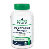 Doctor's Formulas D3 & K2 & Mag Formula για τα Οστά και τους Μύες, 60 Κάψουλες