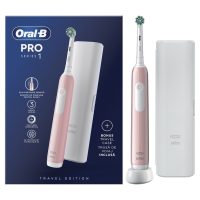 Oral-B Pro Series 1 Ηλεκτρική Οδοντόβουρτσα με Χρονομετρητή, Αισθητήρα Πίεσης και Θήκη Ταξιδίου Ροζ