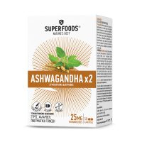 Superfoods Ashwagandha X2 25mg για Άγχος, Χαλάρωση και Πνευματική Τόνωση 50 κάψουλες