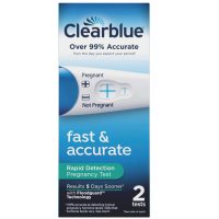 Clearblue Τεστ Εγκυμοσύνης Γρήγορης Ανίχνευσης με Αποτέλεσμα μετά απο 1 Λεπτό, 2τμχ