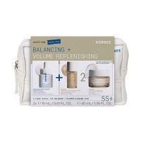 Korres White Pine Balancing + Volume Replenishing Promo, Ορός Γιαούρτι 15ml & Ορός Αναπλήρωσης Όγκου 15ml & Κρέμα Ημέρας Λευκή Πεύκη 40ml σε νεσεσέρ