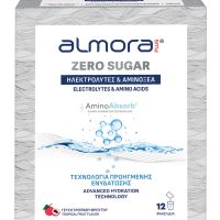 Almora Plus Zero Sugar Amino Absorb 12 Φακελίδια - Συμπλήρωμα Διατροφής Ηλεκτρολυτών Χωρίς Ζάχαρη