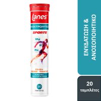 Lanes Electrolytes Sports με Γεύση Ανανά & Μάνγκο 20 Αναβράζουσες Ταμπλέτες - Συμπλήρωμα Ηλεκτρολυτών