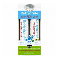 Power Health 1+1 ΔΩΡΟ Power of Nature Hydrolytes Rehydrate-Συμπλήρωμα Διατροφής με Ηλεκτρολύτες με Γεύση Αγγούρι-Λάιμ, 2x20 Αναβράζοντα Δισκία