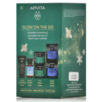 Apivita Promo Glow on the Go Radiance Essentials Set Μαύρο Gel Καθαρισμού Black Detox 50ml & Τονωτική Λοσιόν Aqua Beelicious 20ml & Μάσκα Ματιών Ginkgo Biloba 2x2ml & Μάσκα Προσώπου Sea Lavender 2x8ml