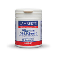 Lamberts Vitamins D3 & K2 Βιταμίνες D3 + K2 2000iu 90mg 90mcg 90 Κάψουλες